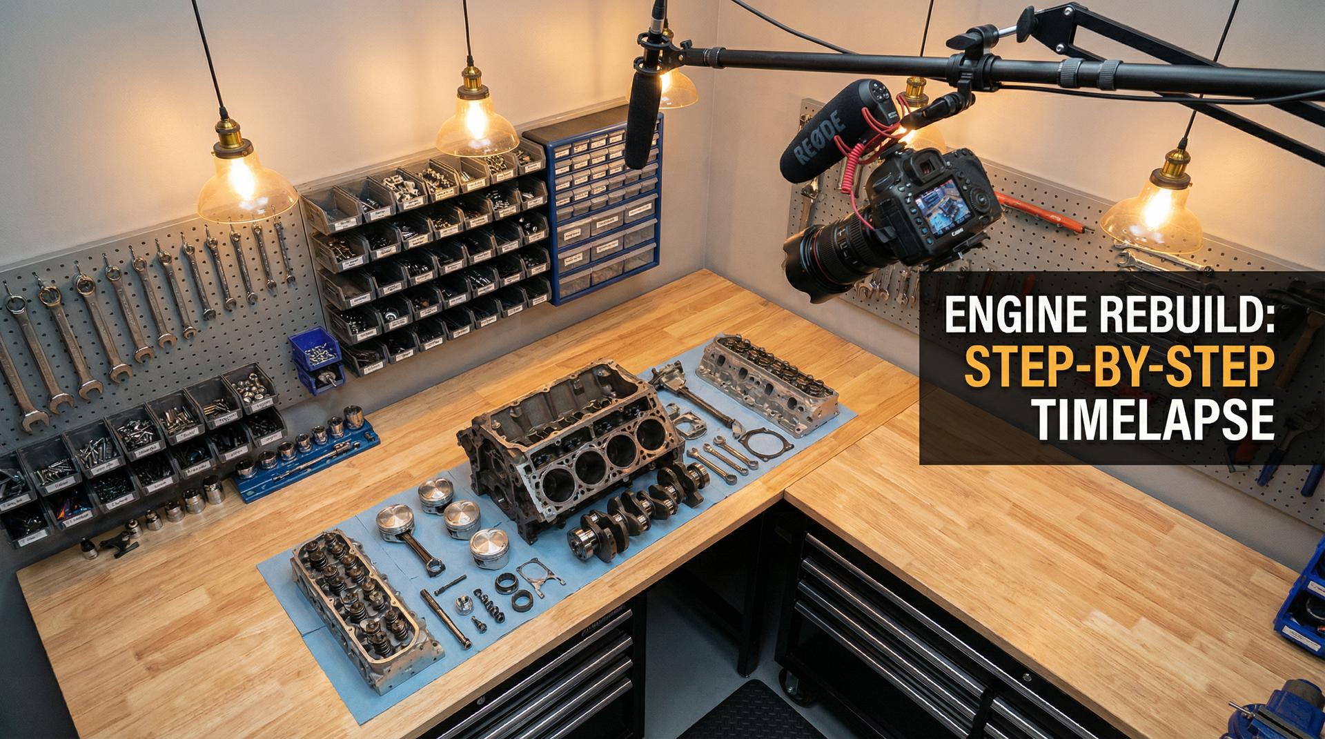 网红主播视频：发动机拆解重组