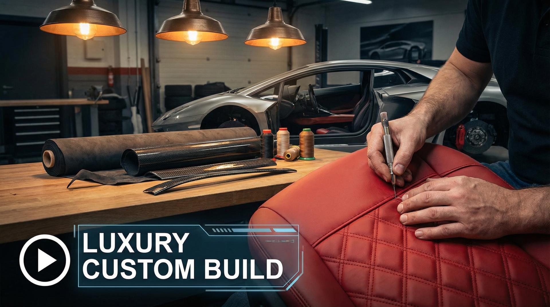 网红主播视频：超跑内饰定制改装